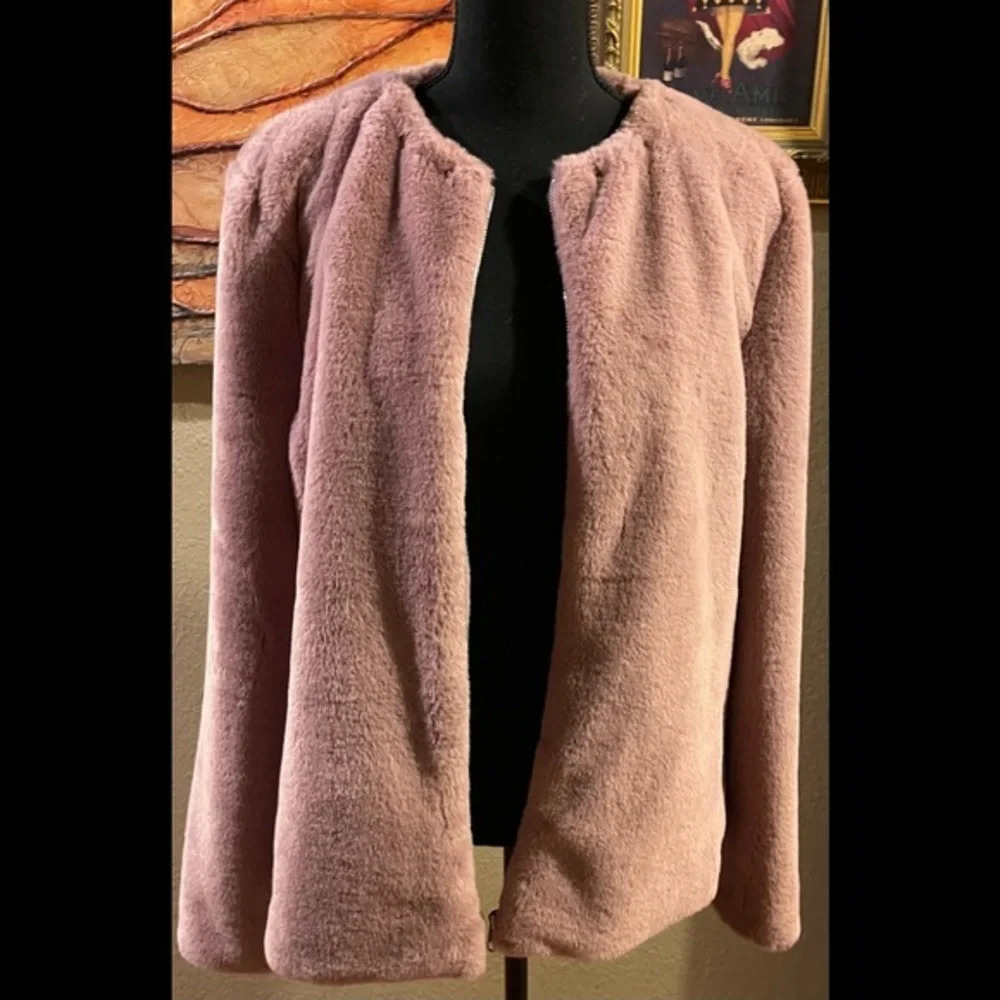 Promesa Studded Teddy Jacket, Mauve, Large - Picture 6 of 11